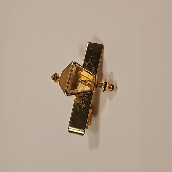 Vintage Silver & Gold Finish Gas Lamp Tie Clips - Picture 2 of 12